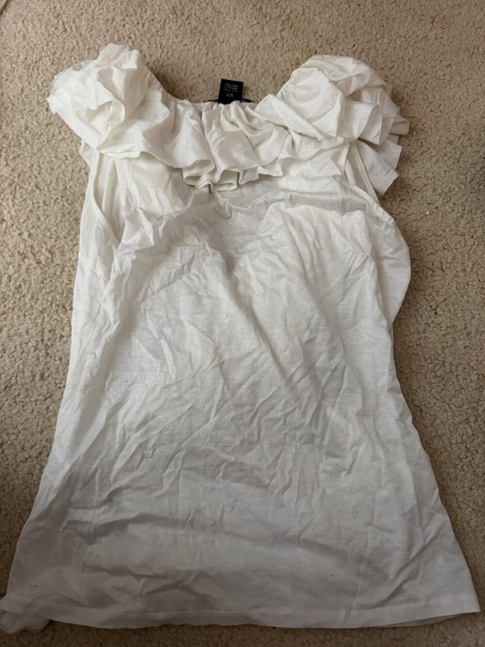 Ralph Lauren Black Label White Ruffle Sleeveless Top – M - Picture 5 of 5